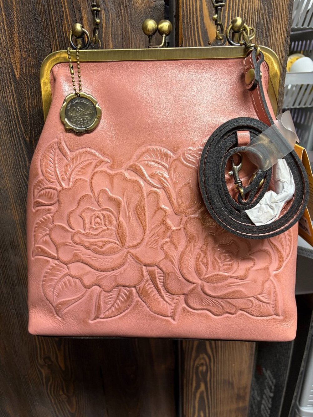 Patricia Nash Hand tooled Leather Kisslock Satchel
